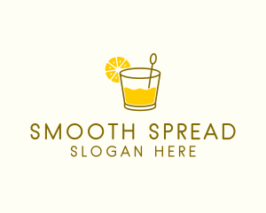 Lemon Cocktail Drink logo design