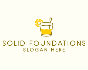 Mixed Drinks - Lemon Cocktail Drink logo design