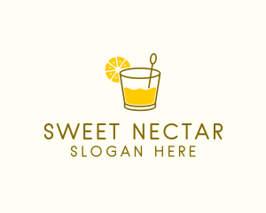 Lemon Cocktail Drink logo design