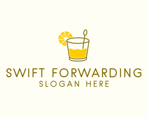 Lemon Cocktail Drink logo design