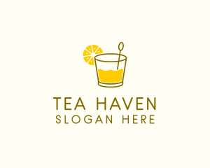 Lemon Cocktail Drink logo design