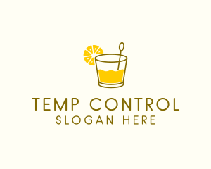 Lemon Cocktail Drink logo design