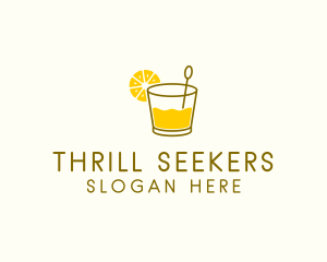 Lemon Cocktail Drink logo design