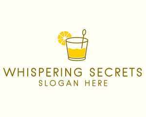 Lemon Cocktail Drink logo design