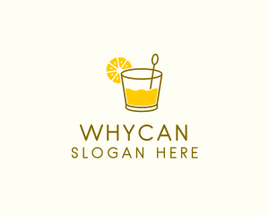 Lemon Cocktail Drink logo design