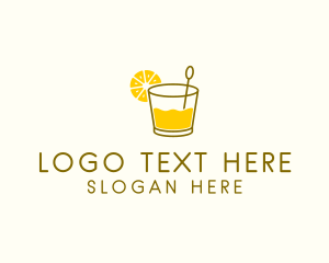 Drink - Lemon Cocktail Drink logo design