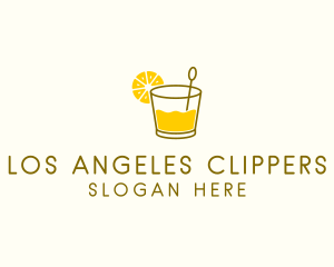 Lemon Cocktail Drink logo design
