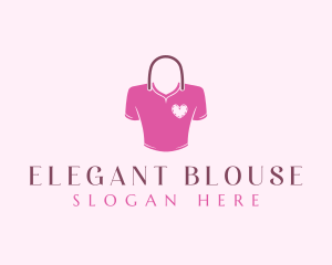 Blouse - Heart Fashion Shirt logo design