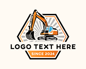 Industrial - Excavator Digging Construction logo design