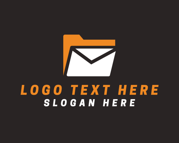 Office Supply - Mail Envelope Document Folder logo design