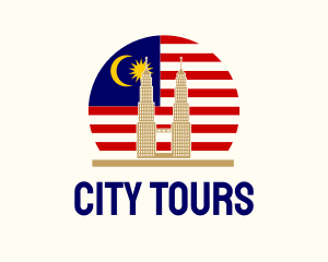 Sightseeing - Malaysia Petronas Tower logo design