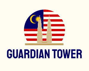 Malaysia Petronas Tower logo design