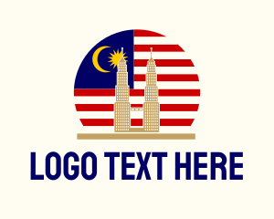 Kuala Lumpur - Malaysia Petronas Tower logo design