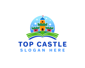 Book Fantasy Castle logo design