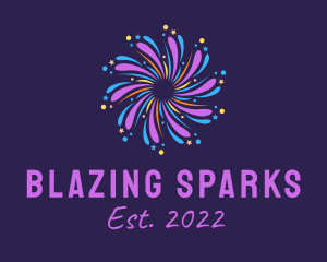 New Year Pyrotechnics Festival  logo design