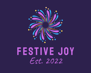 New Year Pyrotechnics Festival  logo design