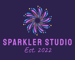 Sparkler - New Year Pyrotechnics Festival logo design