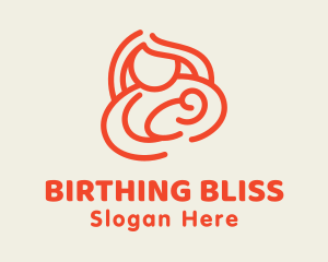 Mother Newborn Breastfeeding logo design