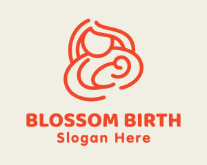 Mother Newborn Breastfeeding logo design
