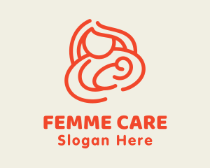 Gynecology - Mother Newborn Breastfeeding logo design