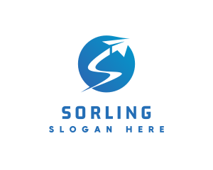 Shipping Logistic Letter S logo design