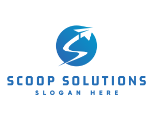 Shipping Logistic Letter S logo design