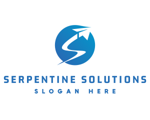 Shipping Logistic Letter S logo design