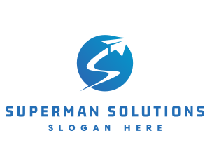 Shipping Logistic Letter S logo design