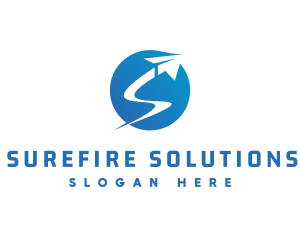 Shipping Logistic Letter S logo design