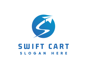 Shipping Logistic Letter S logo design