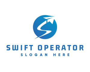 Shipping Logistic Letter S logo design