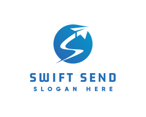 Shipping Logistic Letter S logo design