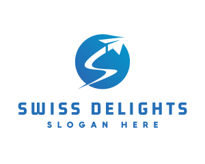 Shipping Logistic Letter S logo design