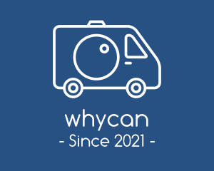 White - Truck Camera Lens logo design