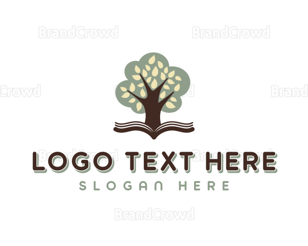 Tree Library Book Logo