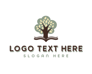 Tree Library Book Logo