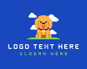 Animal - Pixelated Puppy Dog logo design