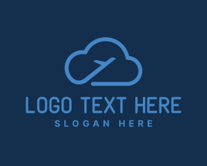 Aircraft - Cloud Airplane Transportation logo design