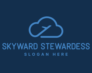 Cloud Airplane Transportation logo design