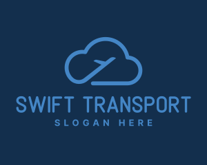 Cloud Airplane Transportation logo design