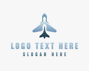 Freight - Plane Flight Aviation logo design