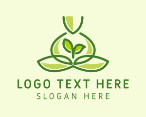 Herb - Leaf Yoga Spa logo design