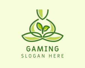 Vegetarian - Leaf Yoga Spa logo design