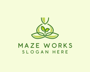 Leaf Yoga Spa logo design