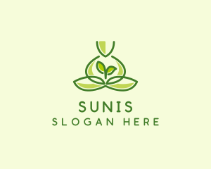 Leaf Yoga Spa logo design