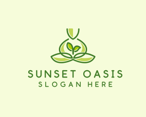 Leaf Yoga Spa logo design