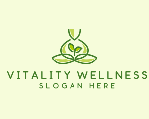 Leaf Yoga Spa logo design