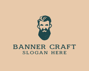 Beard Man Barber logo design