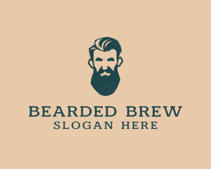 Beard Man Barber logo design