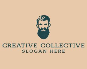 Beard Man Barber logo design